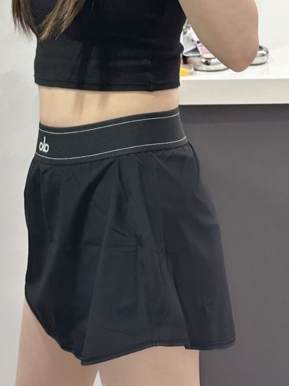 Summer Athleisure Look⏩NWT Black Alo Yoga Tennis Mini Skirt🤩Best choice - Picture 5 of 7